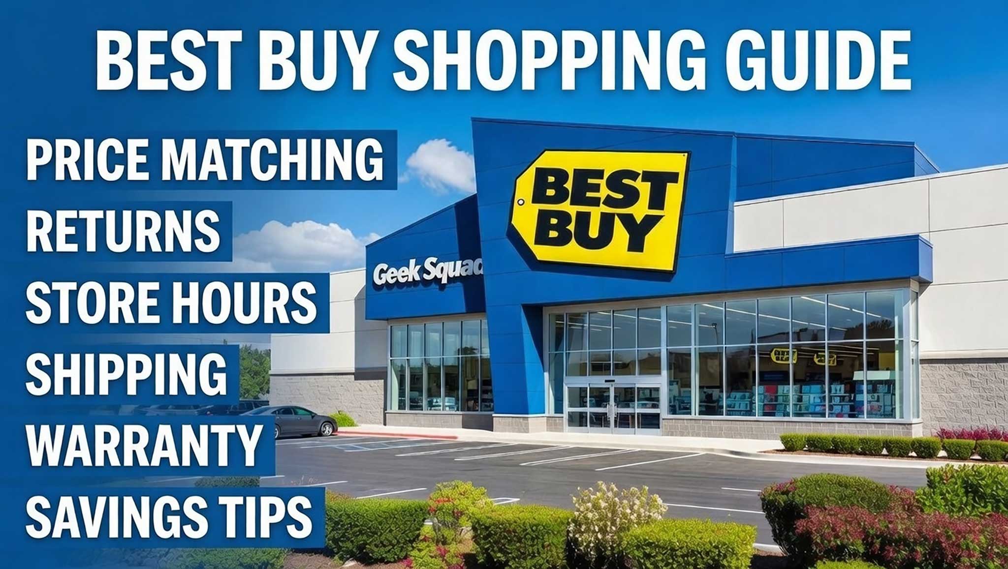 Best Buy Shopping Guide: Price Matching, Returns, Store Hours, Shipping, Warranty & Savings Tips Best Buy Shopping Guide: Price Matching, Returns, Store Hours, Shipping, Warranty & Savings Tips
